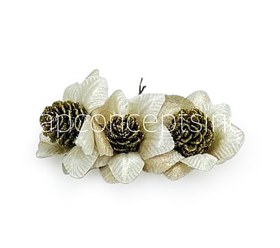 White Flowers with Glitter Pine White Flowers with Glitter Pine