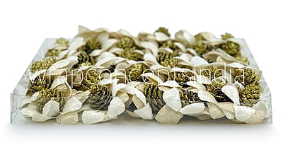 White Flowers with Glitter Pine White Flowers with Glitter Pine