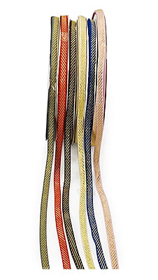 Ribbon with Gold Diagonal Stripes
