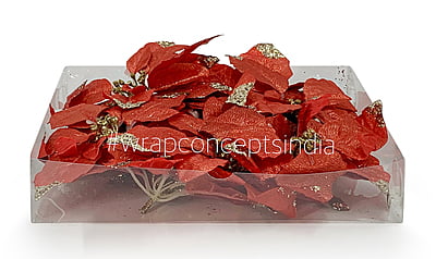 Flower with glittered pollen - Red