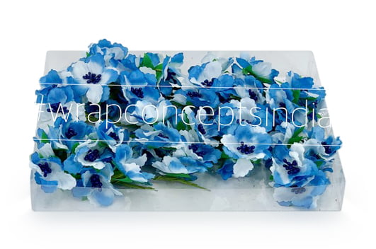 Flowers on stick - Blue & White Flowers on stick - Blue & White