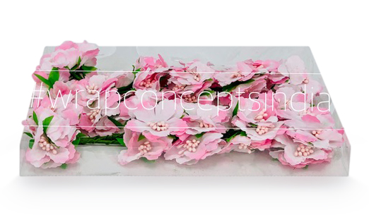 Flower On Stick - Baby Pink & White Flower On Stick - Baby Pink & White