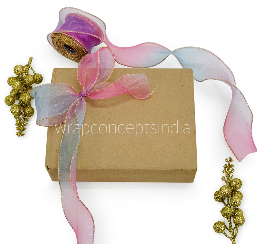 Shaded Ribbon with Gold Wired Edges