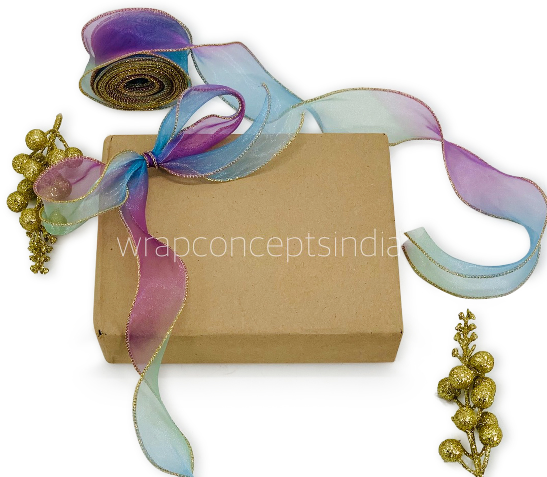 Shaded Ribbon with Gold Wired Edges