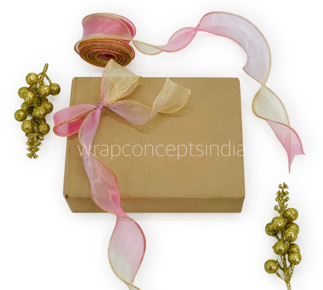 Shaded Ribbon with Gold Wired Edges