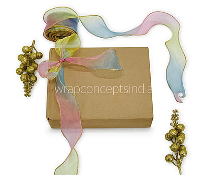 Shaded Ribbon with Gold Wired Edges