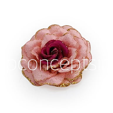 Peacy Pink Rose with Glittered Petals Peacy Pink Rose with Glittered Petals