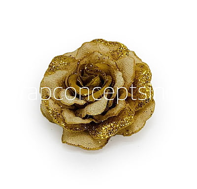 Gold Rose with Glittered Petals Gold Rose with Glittered Petals