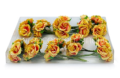 Flowers With Stem W-5173-Yellow with hints of orange Flowers With Stem W-5173-Yellow with hints of orange
