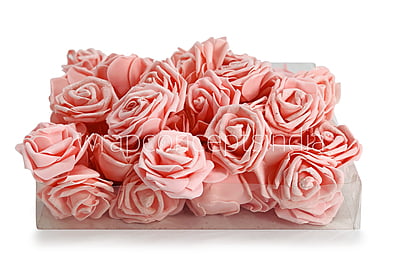 Peach Glitter Foam Rose