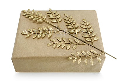 Gold Glitter Leaf on stick 4
