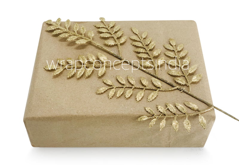 Gold Glitter Leaf on stick 4