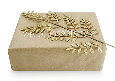 Gold Glitter Leaf on stick 4