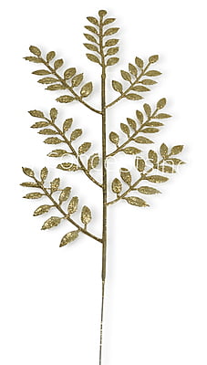 Gold Glitter Leaf on stick 4