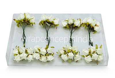 Ivory Bougainvillea on Stick