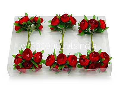 Red Peonies on stick with Pollen