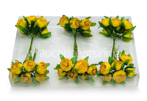 Mango Yellow Peonies on stick with Pollen Mango Yellow Peonies on stick with Pollen