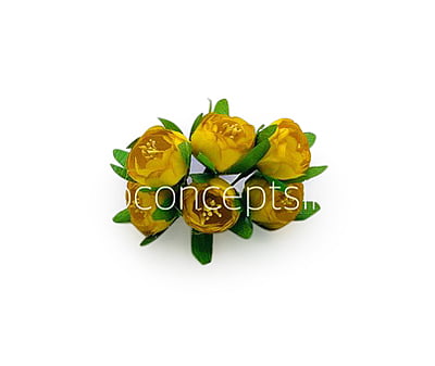 Mango Yellow Peonies on stick with Pollen Mango Yellow Peonies on stick with Pollen