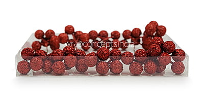 Red Glitter Balls on Stick