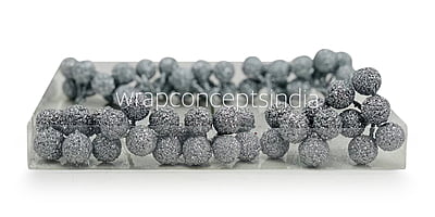 Silver Glitter Balls on Stick