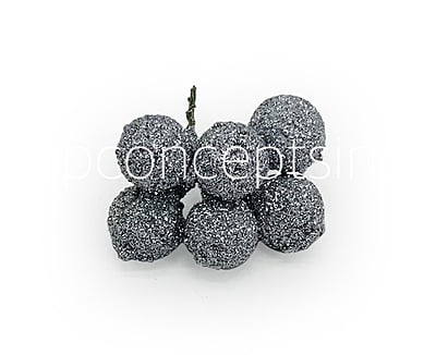 Silver Glitter Balls on Stick
