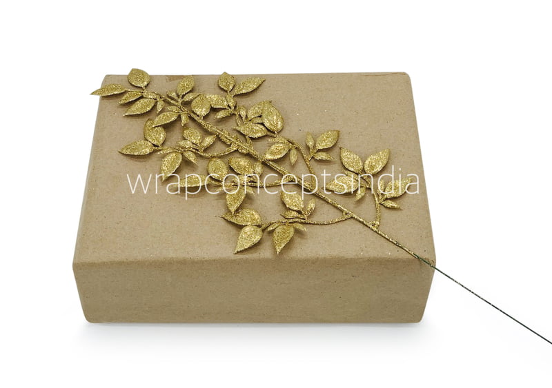 Gold Glitter Leaf on stick 8