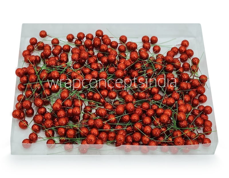 Glitter Pearls Sticks - Red