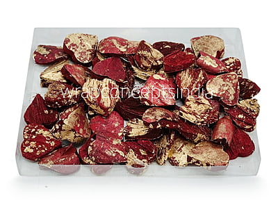 Deep Red Gold Sola Wood Hearts