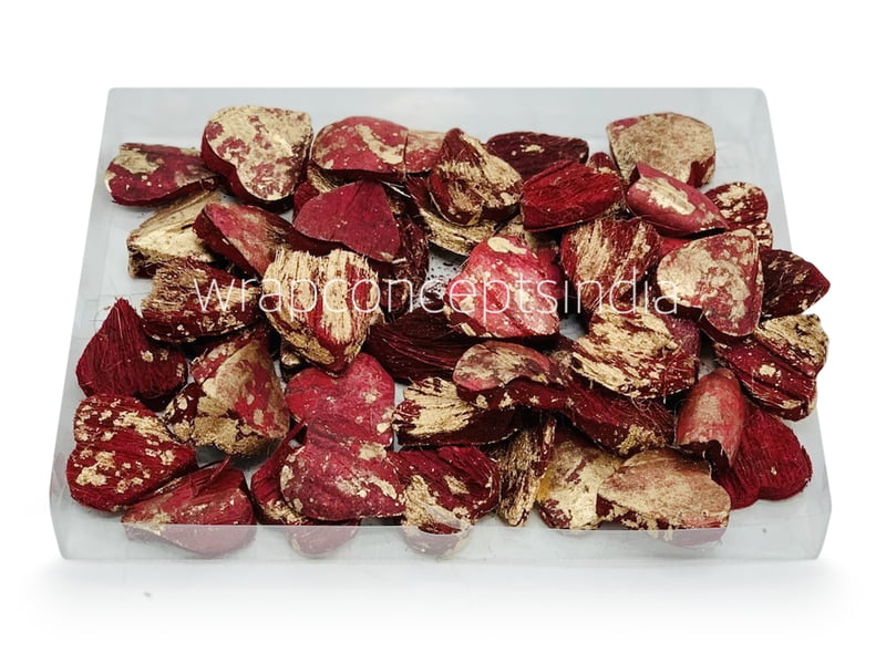 Deep Red Gold Sola Wood Hearts