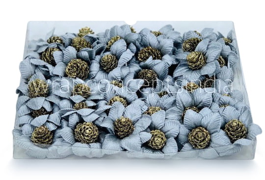Slate Grey Flowers with Glitter Pine Slate Grey Flowers with Glitter Pine