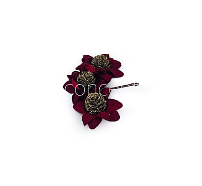 Maroon Flowers with Glitter Pine Maroon Flowers with Glitter Pine