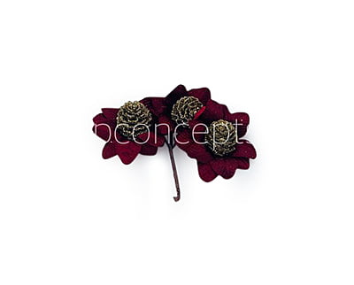 Maroon Flowers with Glitter Pine Maroon Flowers with Glitter Pine
