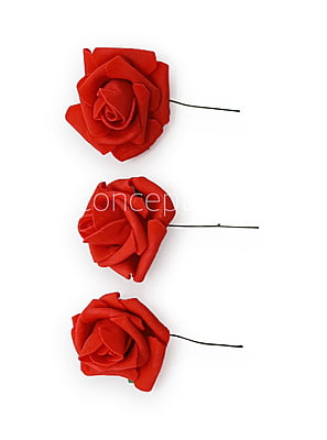 Small Red Foam Rose on stick Small Red Foam Rose on stick