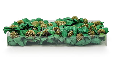 Emerald Green Flowers with Glitter Pine Emerald Green Flowers with Glitter Pine
