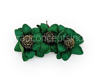 Emerald Green Flowers with Glitter Pine Emerald Green Flowers with Glitter Pine