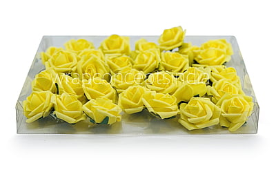Small Yellow Foam Rose on stick Small Yellow Foam Rose on stick