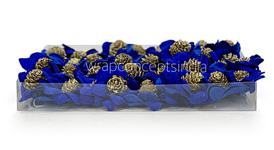 Egyptian Blue Flowers with Glitter Pine Egyptian Blue Flowers with Glitter Pine