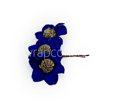 Egyptian Blue Flowers with Glitter Pine Egyptian Blue Flowers with Glitter Pine