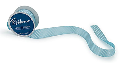 Diagonal Stripe Ribbon - Baby Pink & White