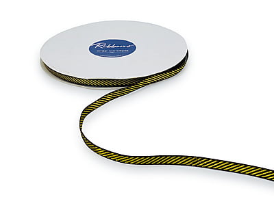 Ribbon with Gold Diagonal Stripes