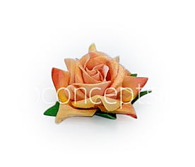 Rose With Leaves - Peach Rose With Leaves - Peach