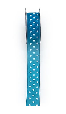 Organza Polka Ribbon - 2.5 cms