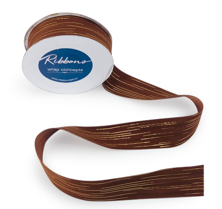 Cherry Wood Ribbon with Gold Pattern Cherry Wood Ribbon with Gold Pattern