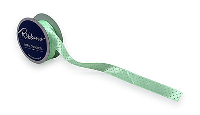 Mint/Baby Pink Polka Satin