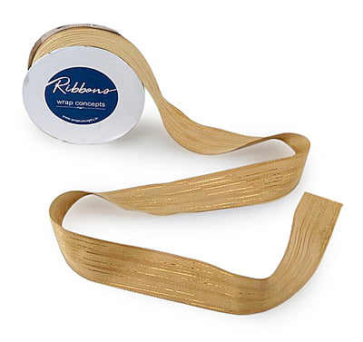 Sand Ribbon with Gold Pattern