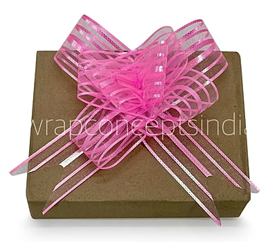 Organza Stripe Pull Bows - 50mm Organza Stripe Pull Bows - 50mm