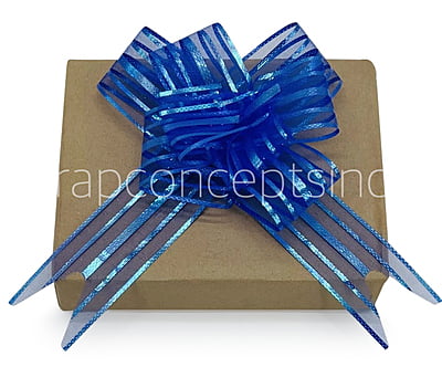 Organza Stripe Pull Bows - 50mm Organza Stripe Pull Bows - 50mm