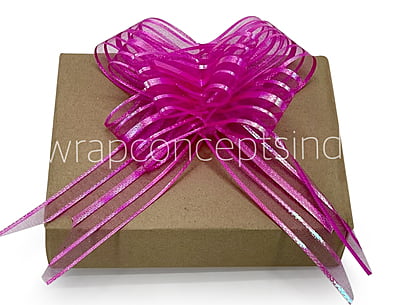 Organza Stripe Pull Bows - 50mm Organza Stripe Pull Bows - 50mm
