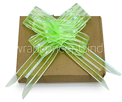 Organza Stripe Pull Bows - 50mm Organza Stripe Pull Bows - 50mm