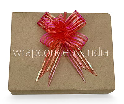 Organza Stripe Pull Bows - 30mm Organza Stripe Pull Bows - 30mm